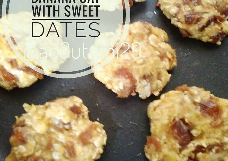 resep makanan Banana Oat with Sweet Dates MPASi 1y+