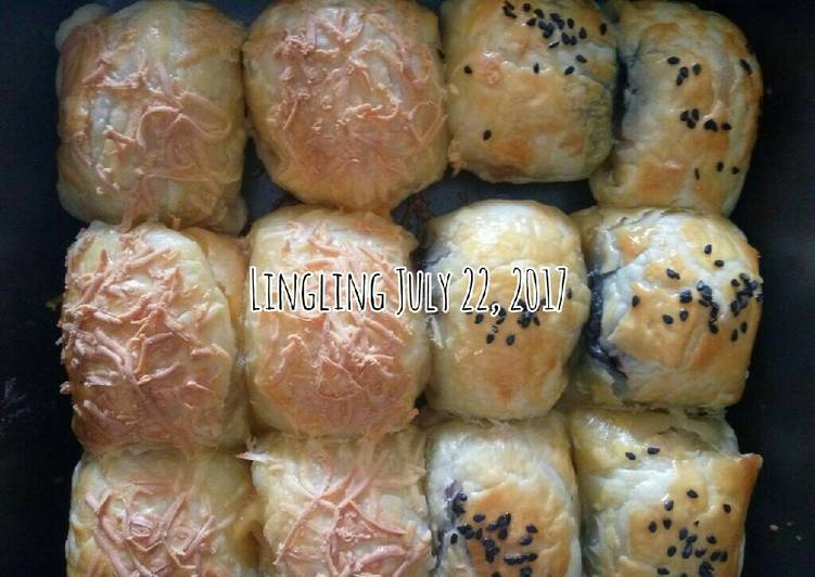 bahan dan cara membuat Molen Pisang keju Puff Pastry