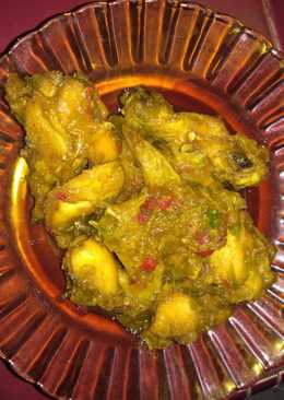 Ayam penyet sambel ijo