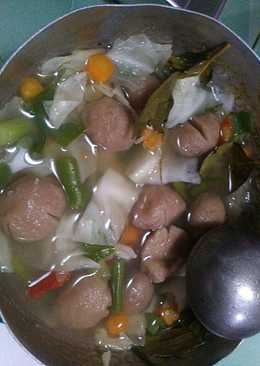 Saur sop bening+baso ala panie