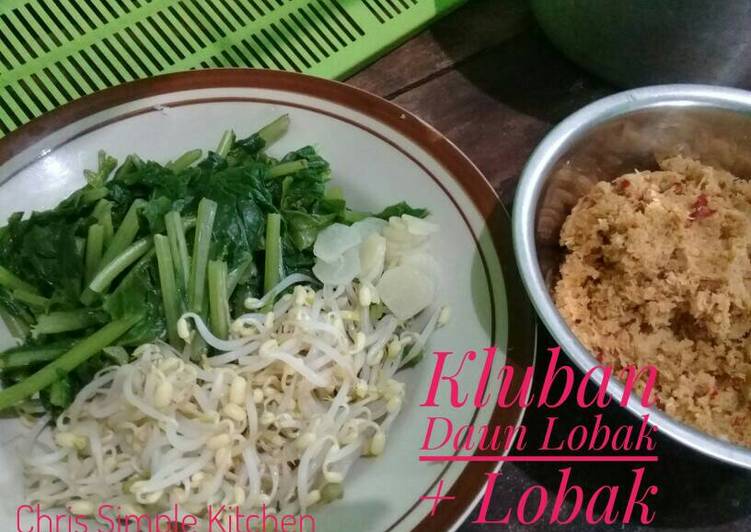 resep masakan Kluban Daun Lobak + Lobak