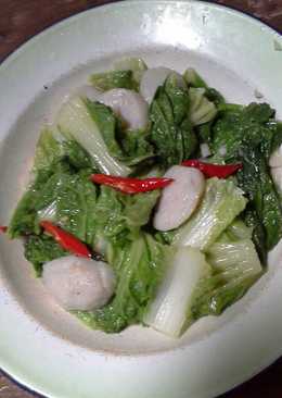 Tumis sawi putih pedas