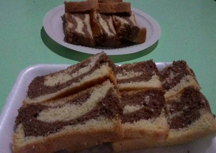 Resep Cake "zebra" simpel Dari Ibue amanda