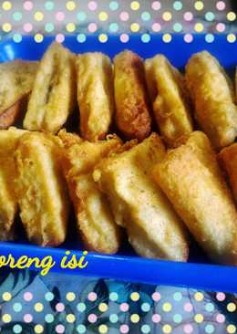 Roti goreng isi simple irit bahan