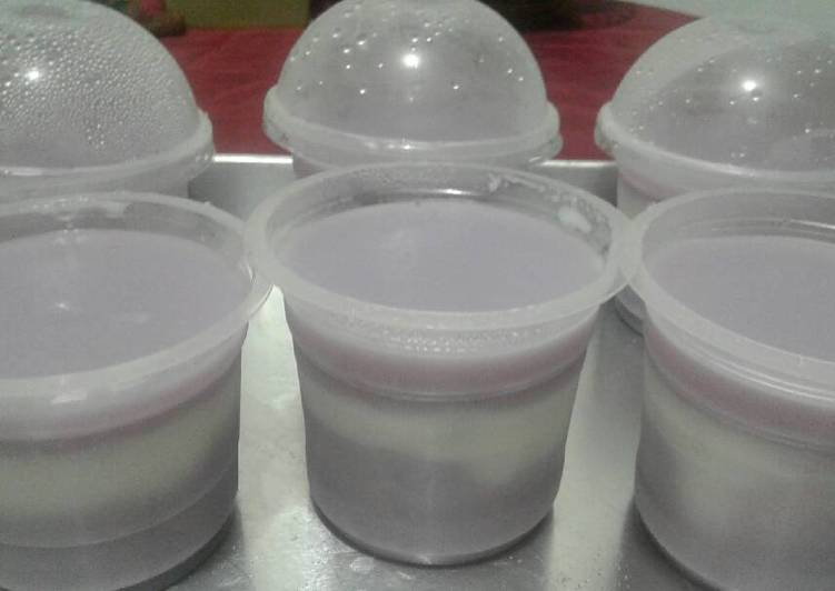 resep lengkap untuk Puding cup