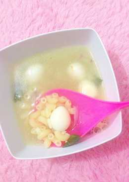 Sop macaroni telor puyuh