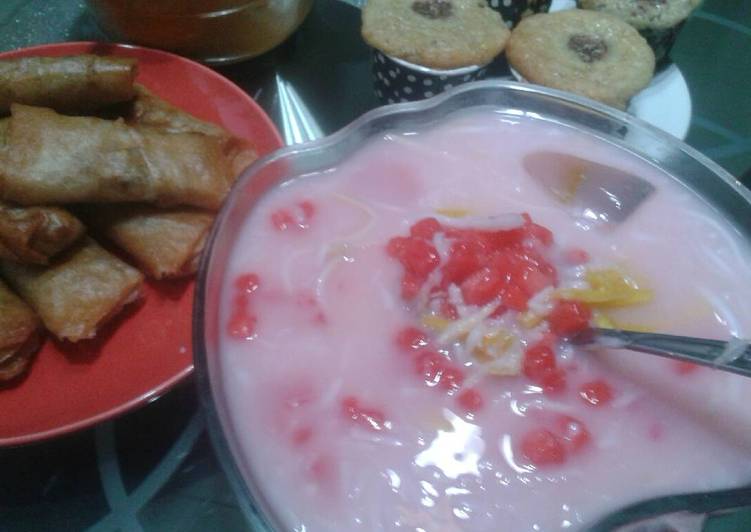 resep makanan Es Merah Delima