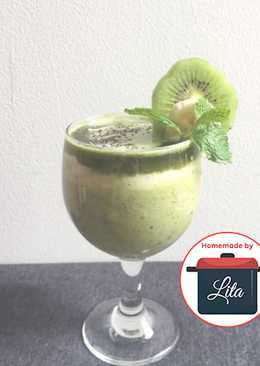 (Detox) Smoothie Banana Kiwi Mint Yogurt Chia #homemadebylita