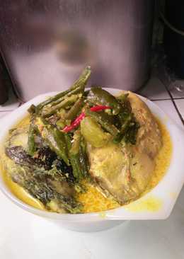 Ikan mas kacang panjang bumbu kuning