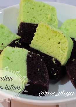 Bolu kukus pandan lapis ketan hitam