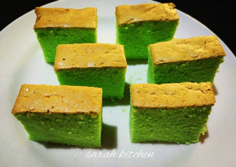 gambar untuk resep makanan Ogura Cake Pandan super moist & soft ??