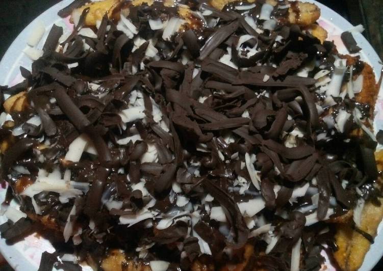 bahan dan cara membuat Pisang coklat keju