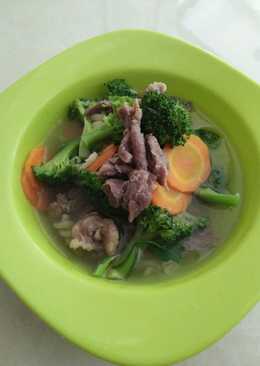 Soup daging brokoli makaroni