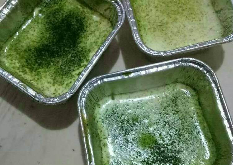 resep makanan Greentea cheese cake kukus keto