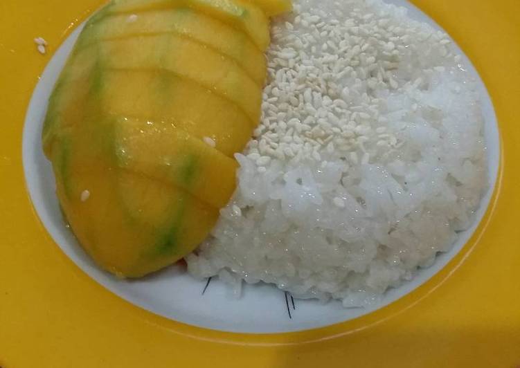 resep lengkap untuk Mango Sticky Rice Magic Com