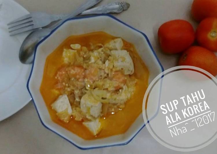 resep masakan Sup Tahu ala Korea