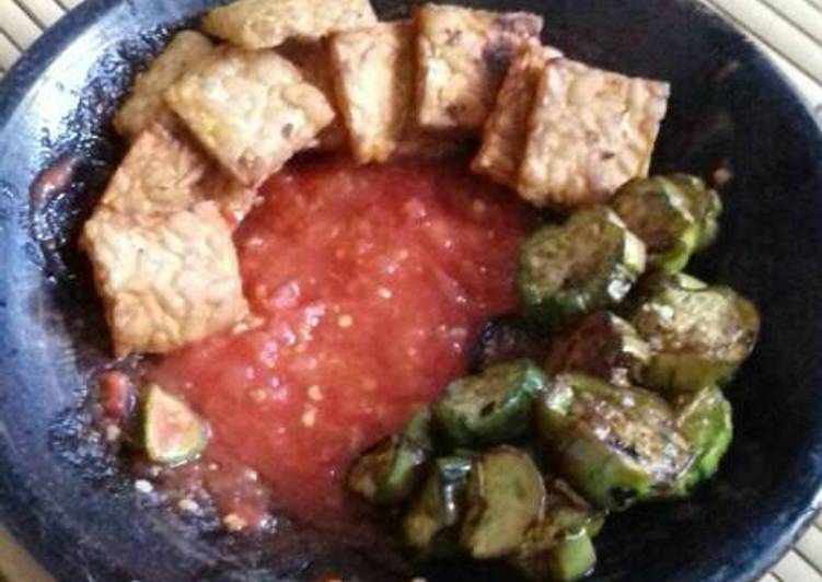 resep Tempe Terong Goreng Sambel Tomat