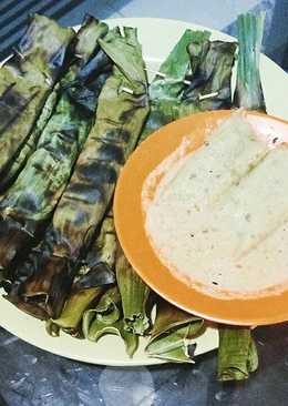 Otak-Otak ikan Tuna Bakar dengan bumbukacang