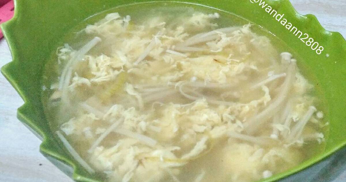 92 resep  sup jamur  enoki  enak dan  sederhana Cookpad