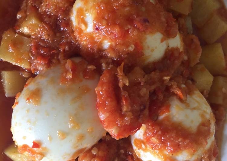 gambar untuk resep Sambel telor kentang