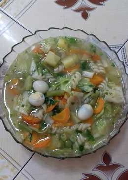 Sup Sayur Makaroni Telur