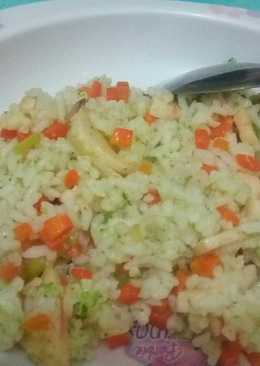 Nasi goreng sayur n baso kepiting