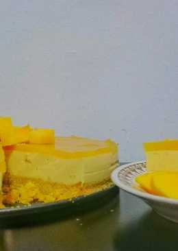 Lemon Mango Cheesecake (No Bake)