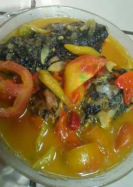 Kepala patin asap bumbu kuning