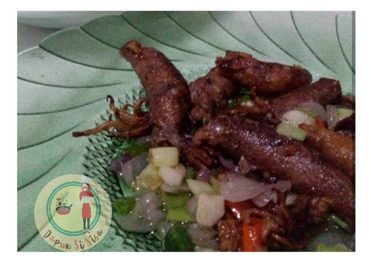 resep lengkap untuk Tumis Cumi Asin Cabe Ijo