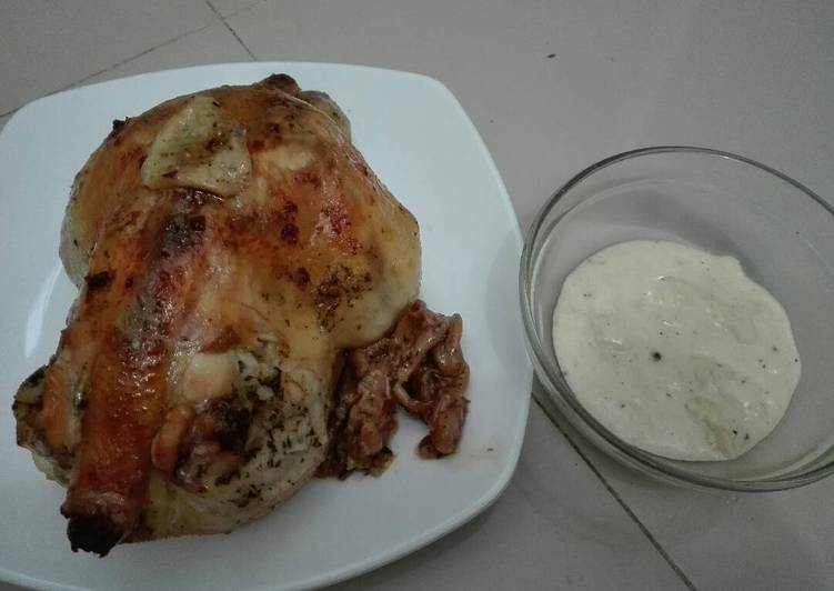 resep masakan Ayam roasted tampa oven..#keto