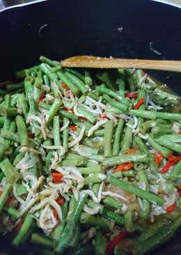 Tumis kacang panjang teri medan