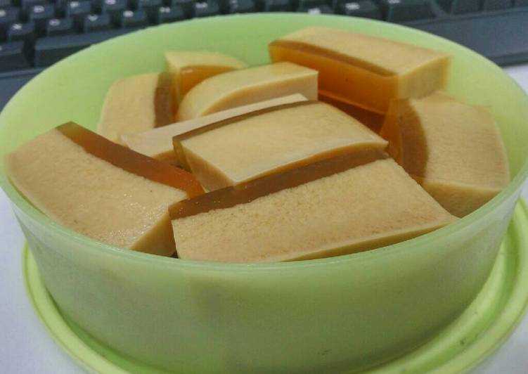 resep lengkap untuk Puding Santan Gula Merah