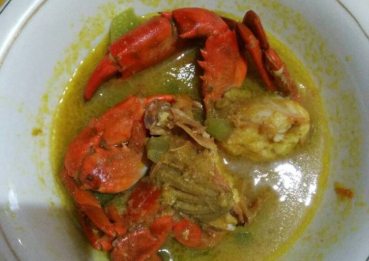 cara membuat Kepiting Kuah Kuning Labu siam (untuk balita)