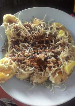 Pisang kepok bakar gula palem