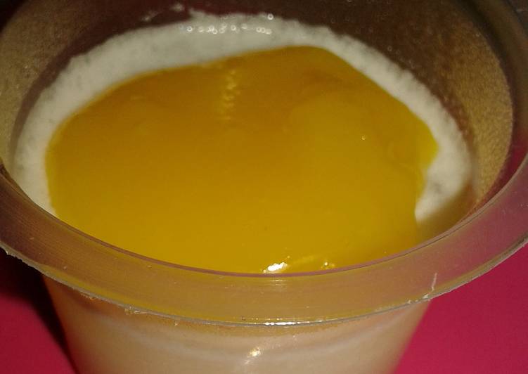 gambar untuk resep makanan Pudding Lychee Mango Sauce