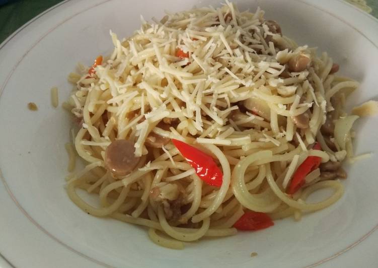 Spaghetti Aglio Olio mudah