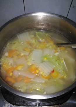 Sayur Bening SawiPutih+Wortel+Jagung Sederhana