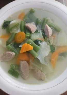 Sup sayur bakso simpel