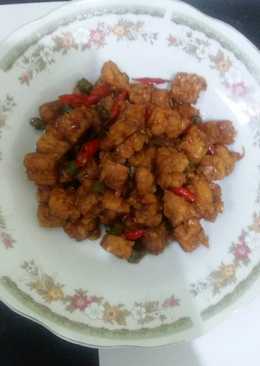 Orek tempe saus tiram