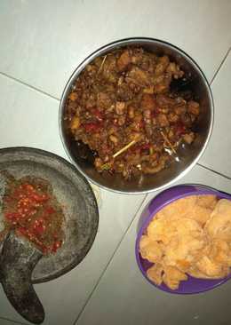 Orek Tempe daging sapi + Sambel goang