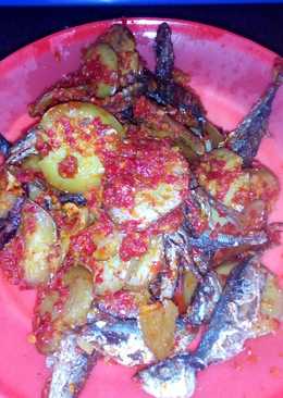 Jengkol balado paling enak with ikan serei kecil ala minang