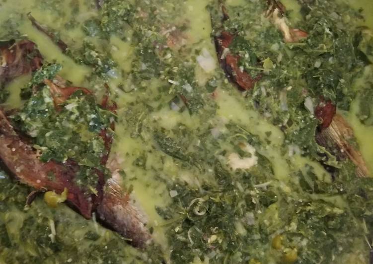 gambar untuk cara membuat Gulai pucuk ubi tumbuk dengan ikan salai patin