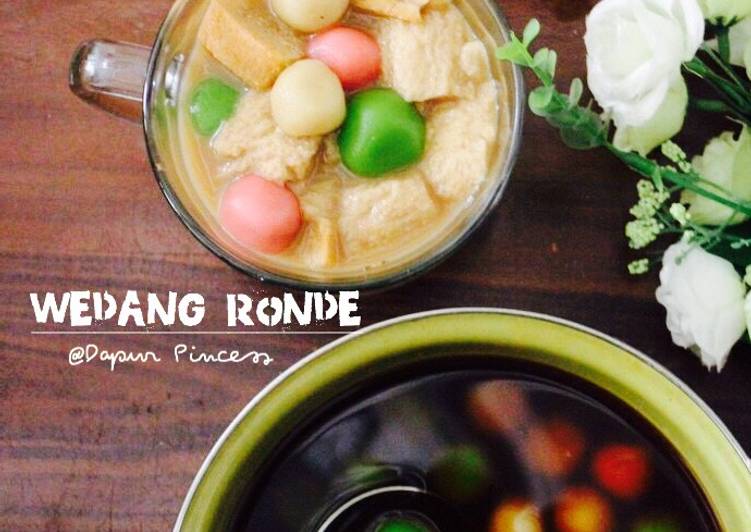 cara membuat Wedang Ronde + Roti dan susu