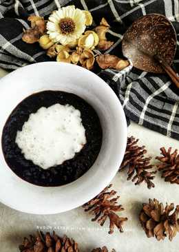 Bubur ketan hitam dan tips merendam, menyimpan beras ketan