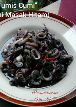 Cumi masak hitam (Tumis cumi")