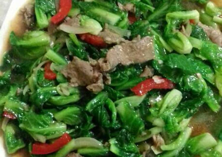 gambar untuk resep makanan Cah tunas kubis daging sapi