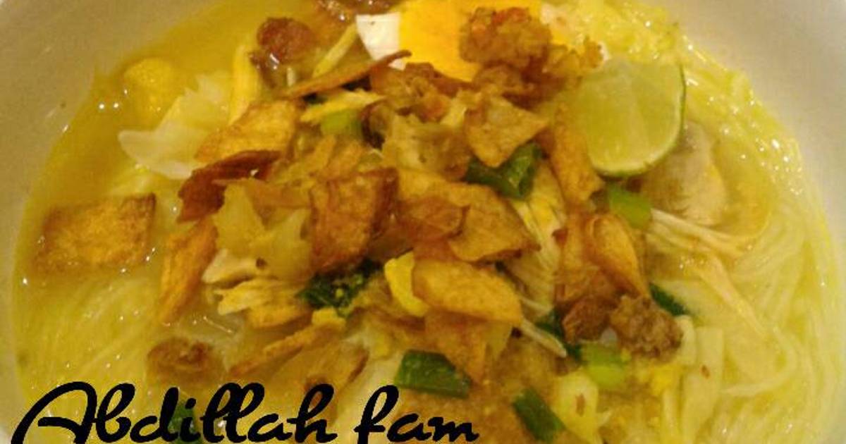 Resep Soto ayam bumbu jangkep ala Abdillah fam ala Alfa Zaujatu Abdillah