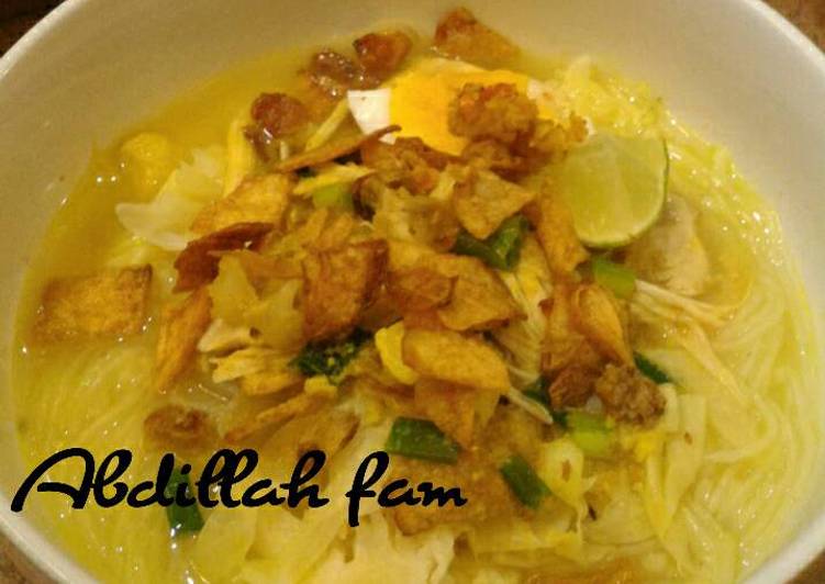 Resep Soto ayam bumbu jangkep ala Abdillah fam Dari Alfa Zaujatu
Abdillah