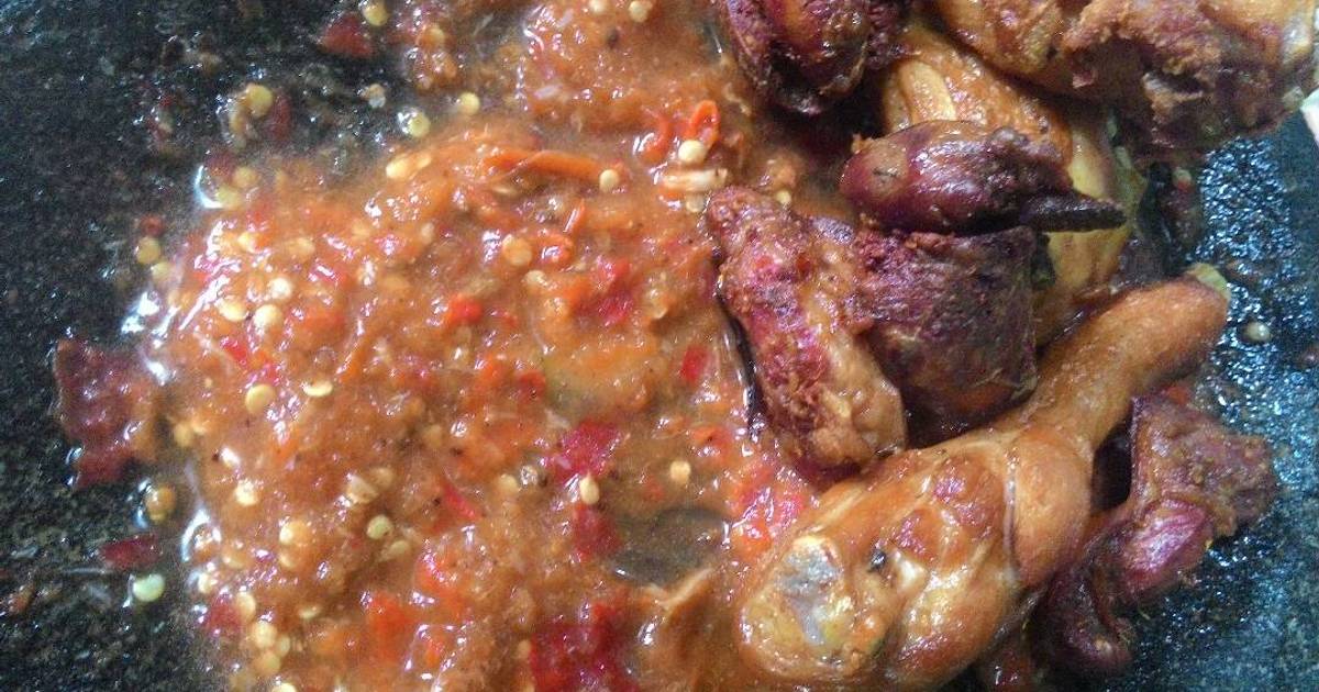 Resep Ayam ampela ati penyet ala Fitriatul Muniroh