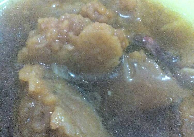 resep Semur Bakso Goreng Babi #nonhalal #bekalkantor